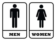 Washroom ανδρών σημάδι εικονιδίων και washroom γυναικών ελεύθερη απεικόνιση δικαιώματος Washroom ανδρών σημάδι εικονιδίων και washroom γυναικών ελεύθερη απεικόνιση δικαιώματος