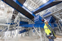 Waste plant inside process engineer test stock photos Waste plant inside process engineer test stock photos