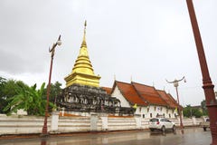 Wat Phra That Chang Kham Worawihan, Thailand stock afbeeldingen Wat Phra That Chang Kham Worawihan, Thailand stock afbeeldingen