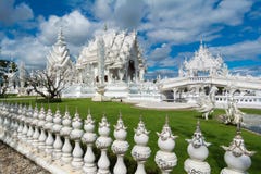 Wat Rong Khun (White Temple), Chiang Rai, Thailand stock image Wat Rong Khun (White Temple), Chiang Rai, Thailand stock image