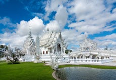 Wat Rong Khun (белый висок), Chiang Rai, Таиланд стоковое фото Wat Rong Khun (белый висок), Chiang Rai, Таиланд стоковое фото