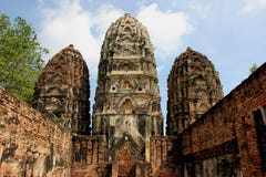 Wat SI Sawai, stationnement historique, Sukhothai photos libres de droits Wat SI Sawai, stationnement historique, Sukhothai photos libres de droits