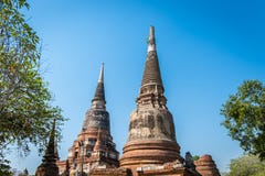 Wat Yai Chai Mongkol in Ayutthaya Historical Park . the Monastery of Auspicious Victory is located East of the historical island. stock photos Wat Yai Chai Mongkol in Ayutthaya Historical Park . the Monastery of Auspicious Victory is located East of the historical island. stock photos