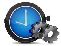 Watch and gears illustration vector illustration Watch and gears illustration vector illustration