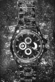 Watch in soda (black and white) royalty free stock photography Watch in soda (black and white) royalty free stock photography