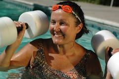 Water Aerobics Royalty Free Stock Photography Water Aerobics Royalty Free Stock Photography