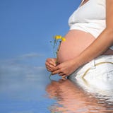 Water Birth Pregnancy Royalty Free Stock Photography