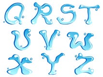 Water drop type font-3