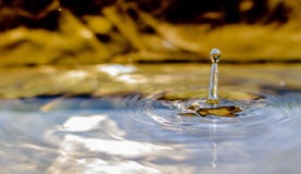 Water Droplet Landing In Water royalty free stock image Water Droplet Landing In Water royalty free stock image