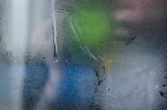 Water drops on the foggy window royalty free stock image Water drops on the foggy window royalty free stock image