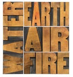 Water, earth, air and fire Royalty Free Stock Image Water, earth, air and fire Royalty Free Stock Image