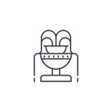 Water fountain linear icon concept. Water fountain line vector sign, symbol, illustration. royalty free illustration Water fountain linear icon concept. Water fountain line vector sign, symbol, illustration. royalty free illustration