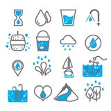 Water icon for design on white background set 1. Water icon for design with blue and grey color on white background.Water icon set for design logo,advertising stock illustration Water icon for design on white background set 1. Water icon for design with blue and grey color on white background.Water icon set for design logo,advertising stock illustration