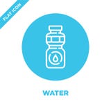 water icon vector from healthy life collection. Thin line water outline icon vector illustration. Linear symbol for use on web stock illustration water icon vector from healthy life collection. Thin line water outline icon vector illustration. Linear symbol for use on web stock illustration