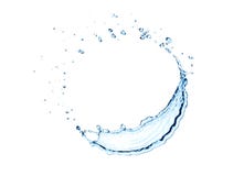 Water splash circle isolated