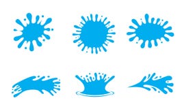 Water splash logo collection. Blue water splash vector logo collection vector illustration Water splash logo collection. Blue water splash vector logo collection vector illustration