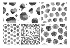 Watercolor black blobs set isolated on white Royalty Free Stock Image Watercolor black blobs set isolated on white Royalty Free Stock Image