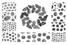 Watercolor black blobs set isolated on white Royalty Free Stock Image Watercolor black blobs set isolated on white Royalty Free Stock Image