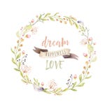 Watercolor boho floral wreath. Bohemian natural frame: leaves, feathers, flowers, Isolated on white background. Artistic vector illustration Watercolor boho floral wreath. Bohemian natural frame: leaves, feathers, flowers, Isolated on white background. Artistic vector illustration