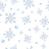 Watercolor christmas square pattern. New year ornament with snow and snowflake. For design, print or background. vector illustration Watercolor christmas square pattern. New year ornament with snow and snowflake. For design, print or background. vector illustration