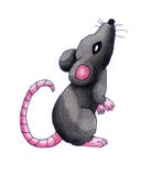 Watercolor Grey Mouse vector illustration Watercolor Grey Mouse vector illustration