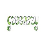 Watercolor and ink hand painted lettering. Isolated element on white royalty free illustration Watercolor and ink hand painted lettering. Isolated element on white royalty free illustration