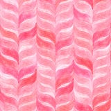 Watercolor light pink background with curved wavy leaves. Geometric seamless pattern