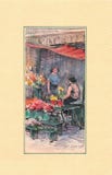 Watercolor Painting Of Floral Market. Royalty Free Stock Image