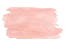 Watercolor Peach Colored Brush Stroke Isolated On White. Hand Painted Pastel Aquarelle Background. Textured Template Stock Image Watercolor Peach Colored Brush Stroke Isolated On White. Hand Painted Pastel Aquarelle Background. Textured Template Stock Image