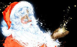 Watercolor Santa Claus. Santa Claus Christmas background. New Year background. vector illustration Watercolor Santa Claus. Santa Claus Christmas background. New Year background. vector illustration