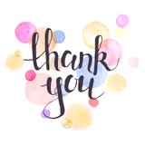 Watercolor thank you card