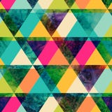 Watercolor triangles seamless pattern. Modern hipster seamless p Stock Images Watercolor triangles seamless pattern. Modern hipster seamless p Stock Images