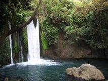Waterfall at the Banias national park stock photos Waterfall at the Banias national park stock photos