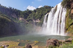 Waterfall Huangguoshu In Guizhou Province Royalty Free Stock Photography
