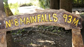 Waterfall Victoria sign , Zimbabwe, Africa. royalty free stock photo Waterfall Victoria sign , Zimbabwe, Africa. royalty free stock photo