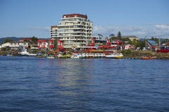 Waterfront of Valdivia in Southern Chile royalty free stock photo Waterfront of Valdivia in Southern Chile royalty free stock photo