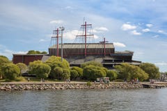 Waterfront view of Vasa museum, Stockholm stock photos Waterfront view of Vasa museum, Stockholm stock photos