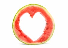 Watermelon Heart Stock Image Watermelon Heart Stock Image