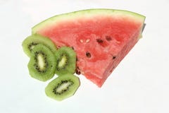 Watermelon & Kiwi 2 Royalty Free Stock Photo