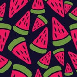 Watermelon. Vector seamless pattern. Pop art style. stock illustration Watermelon. Vector seamless pattern. Pop art style. stock illustration