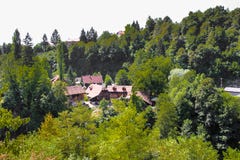 Watermills in Rastoke royalty-vrije stock fotografie Watermills in Rastoke royalty-vrije stock fotografie