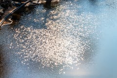 Watertextuur met zonne het nadenken pool stock foto's Watertextuur met zonne het nadenken pool stock foto's
