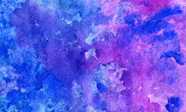 Waterverf abstracte blauwe en violette achtergrond stock illustratie Waterverf abstracte blauwe en violette achtergrond stock illustratie