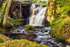 Waterwheel at a Glenariff is a valley of County Antrim, Ireland. stock photos Waterwheel at a Glenariff is a valley of County Antrim, Ireland. stock photos
