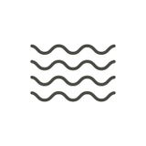 Wave icon vector. Line water wave symbol.