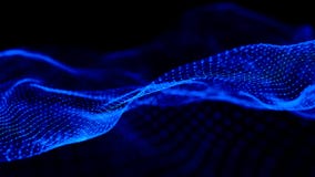 Wave of particles. Futuristic blue dots background with a dynamic wave. Big data. 3d rendering vector illustration Wave of particles. Futuristic blue dots background with a dynamic wave. Big data. 3d rendering vector illustration