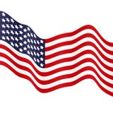 Download VECTOR American Flag Waving In The Wind Stock Vector ...