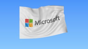 Waving Flag With Microsoft Logo Seamless Loop Blue Background Editorial Animation 4k Prores Alpha Stock Video Video Of Headquarters Flapping 73725883 - waving flag with roblox logo seamles loop 4k editorial animation