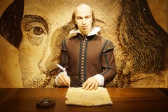 Wax figure of William Shakespeare Stock Images Wax figure of William Shakespeare Stock Images