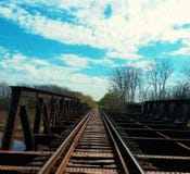 Way down the train tracks stock image Way down the train tracks stock image